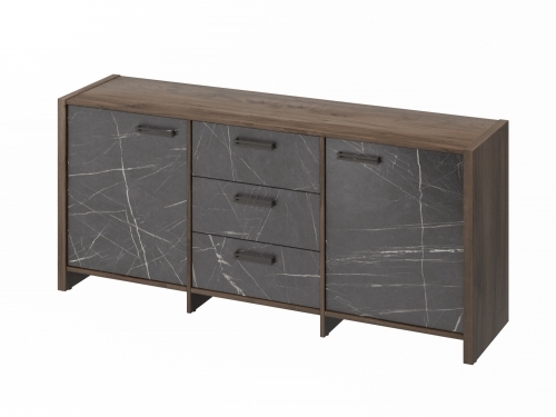 Тумба трехсекционная FB-13-01.G. Орех Пацифик Табак/Камень Пьетра Гриджиа черный Тумба трехсекционная FB-13-01.G. Орех Пацифик Табак/Камень Пьетра Гриджиа черный