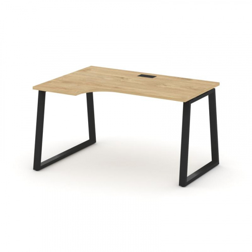 Style Project Стол рабочий эргоном. SN-6T1.SPA-012(L) Акация Лорка/Металл Антрацит/Заглушка Пластик Style Project Стол рабочий эргоном. SN-6T1.SPA-012(L) Акация Лорка/Металл Антрацит/Заглушка Пластик