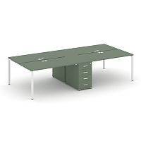 Бенч-система на 4 места с 1 опорной тумбой Concept CN.DRS-420