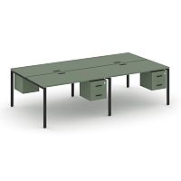 Бенч-система на 4 места с подвесными тумбами Concept CN.DRS-135