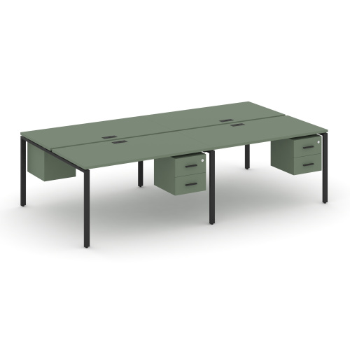 Бенч-система на 4 места с подвесными тумбами Concept CN.DRS-135 Бенч-система на 4 места с подвесными тумбами Concept CN.DRS-135