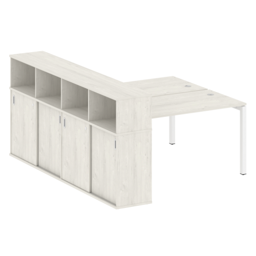 Бенч-система с шкафом-купе на П-обр. м/к Metal System Quattro 50БП.РС-СШК-4.3 фото 4