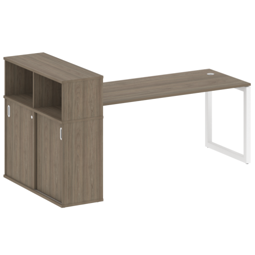 Стол офисный с шкафом-купе на О-обр. м/к Metal System Quattro 50БО.РС-СШК-3.5 фото 3 Стол офисный с шкафом-купе на О-обр. м/к Metal System Quattro 50БО.РС-СШК-3.5 фото 3