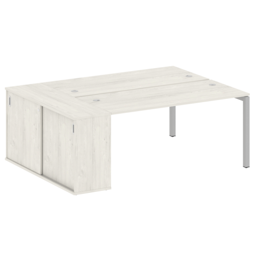 Бенч-система с шкафом-купе на П-обр. м/к Metal System Quattro 50БП.РС-СШК-1.4 фото 8