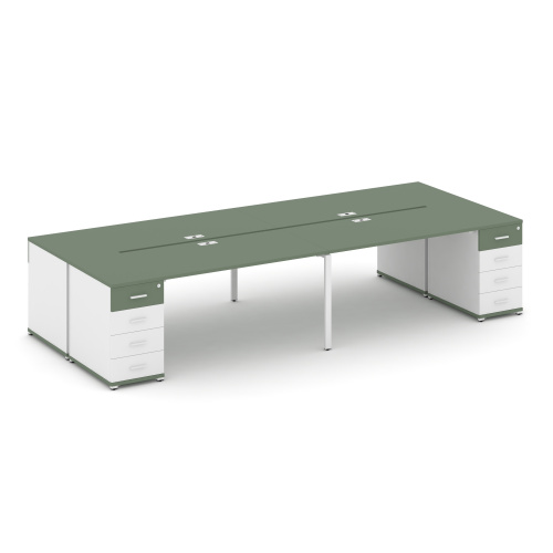 Бенч-система на 4 места с 2 опорными тумбами Concept CN.DRS-427 фото 5