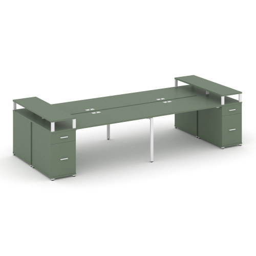 Бенч-система на 4 места с 2 опорными тумбами Concept CN.DRS-446 Бенч-система на 4 места с 2 опорными тумбами Concept CN.DRS-446