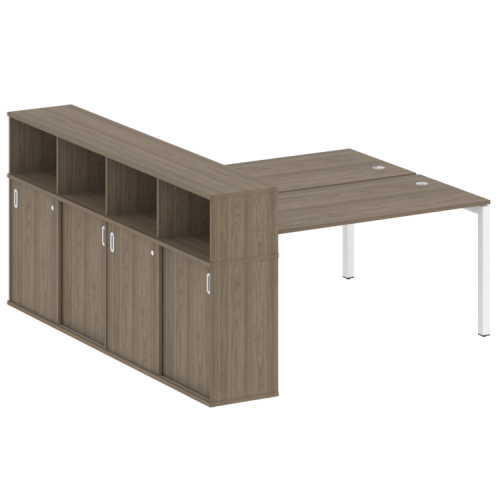 Бенч-система с шкафом-купе на П-обр. м/к Metal System Quattro 50БП.РС-СШК-4.4 фото 3