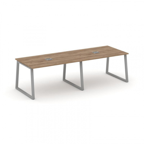 Style Project Стол переговорный SN-6T1.SPRG-012 Акация Лорка/Металл Антрацит/Заглушка Металл Антраци фото 11