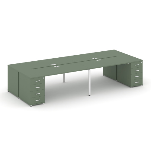 Бенч-система на 4 места с 2 опорными тумбами Concept CN.DRS-426 Бенч-система на 4 места с 2 опорными тумбами Concept CN.DRS-426