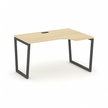 Style Project Стол рабочий эргоном. SN-4T2.SPA-012(R) Акация Лорка/Металл Антрацит/Заглушка Пластик