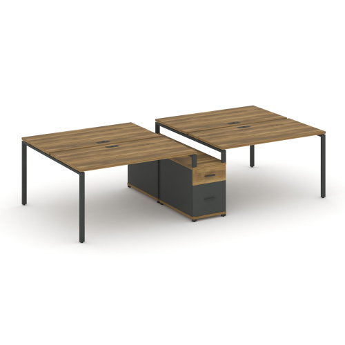 Бенч-система на 4 места с опорной тумбой Concept CN.DRS-313 Бенч-система на 4 места с опорной тумбой Concept CN.DRS-313