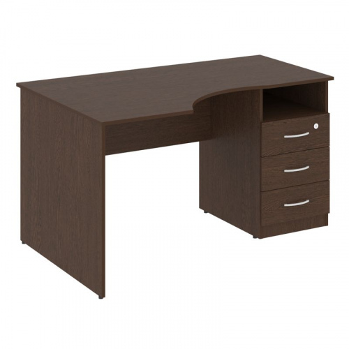 Nova S Стол криволинейный с тумбой правый В.САТ-2 (R) Бук Артизан 1400*900*750 Nova S Стол криволинейный с тумбой правый В.САТ-2 (R) Бук Артизан 1400*900*750