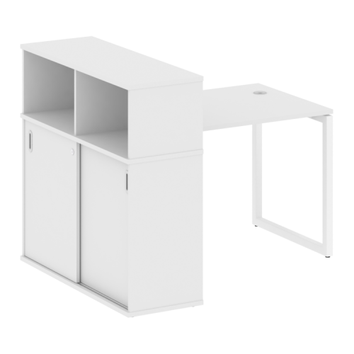 Стол офисный с шкафом-купе на О-обр. м/к Metal System Quattro 40БО.РС-СШК-3.1 фото 10 Стол офисный с шкафом-купе на О-обр. м/к Metal System Quattro 40БО.РС-СШК-3.1 фото 10