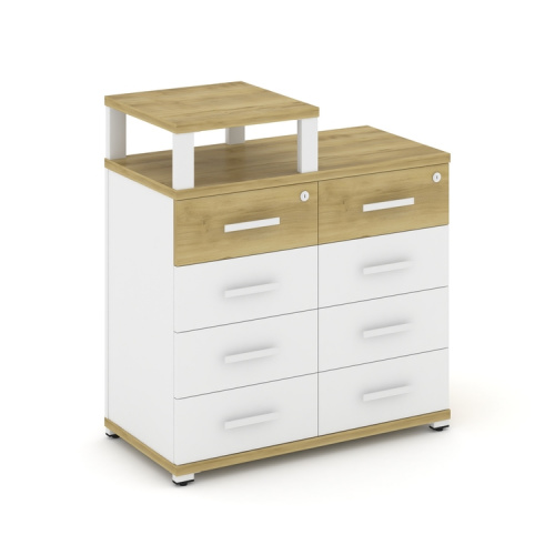 Тумба приставная c 8 ящиками и надставкой Concept CN.TSP-014 W фото 3 Тумба приставная c 8 ящиками и надставкой Concept CN.TSP-014 W фото 3