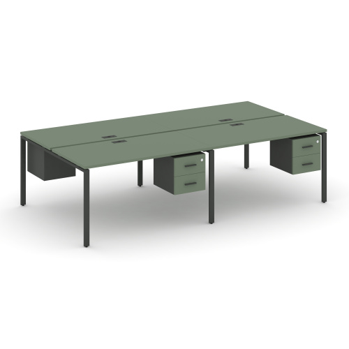 Бенч-система на 4 места с подвесными тумбами Concept CN.DRS-135 фото 2 Бенч-система на 4 места с подвесными тумбами Concept CN.DRS-135 фото 2