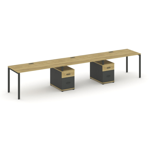 Бенч-система на 3 места с 2 опорными тумбами Concept CN.ORS-340 фото 4