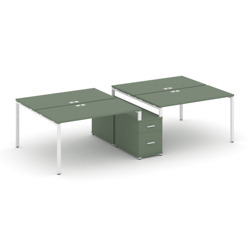 Бенч-система на 4 места с опорной тумбой Concept CN.DRS-316