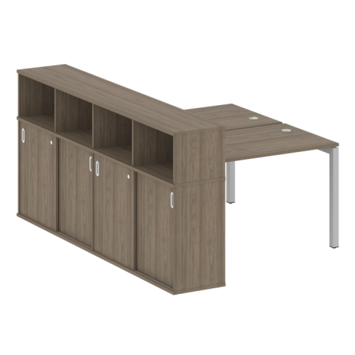 Бенч-система с шкафом-купе на П-обр. м/к Metal System Quattro 50БП.РС-СШК-4.2 фото 2 Бенч-система с шкафом-купе на П-обр. м/к Metal System Quattro 50БП.РС-СШК-4.2 фото 2