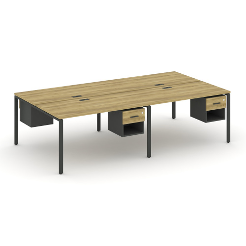 Бенч-система на 4 места с подвесными тумбами Concept CN.DRS-138 фото 4