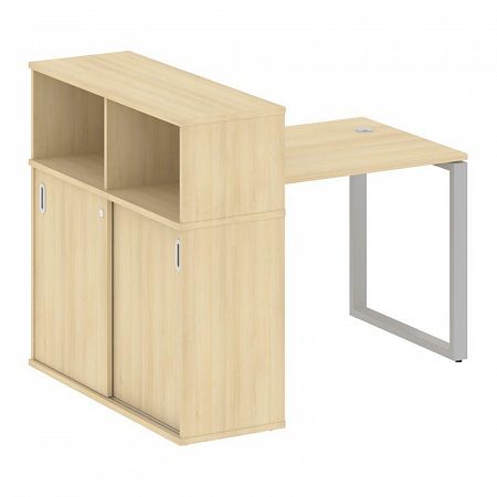 Стол письменный с шкафом-купе на О-обр. м/к Metal System БО.РС-СШК-3.1