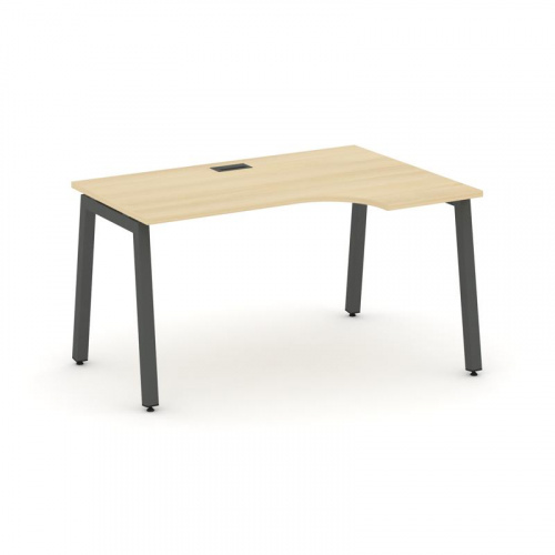 Style Project Стол рабочий эргоном. SN-5A.SPA-022(R) Дуб Наварра/Металл Антрацит 1580*800/980*750 фото 26