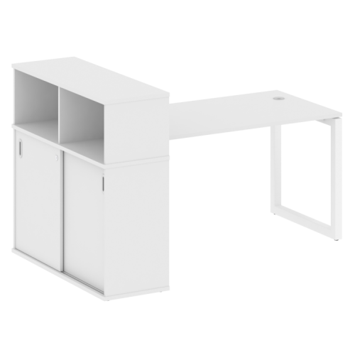 Стол офисный с шкафом-купе на О-обр. м/к Metal System Quattro 50БО.РС-СШК-3.3 фото 5 Стол офисный с шкафом-купе на О-обр. м/к Metal System Quattro 50БО.РС-СШК-3.3 фото 5