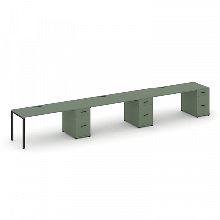 Бенч-система на 3 места с 3 опорными тумбами Concept CN.ORS-445