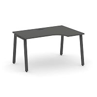 Style Project Стол рабочий эргоном. SN-6A.SPA-002(R) Антрацит/Металл Антрацит 1580*600/980*750