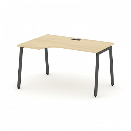 Style Project Стол рабочий эргоном. SN-4A.SPA-011(L) Акация Лорка/Металл Антрацит 1380*700/980*750