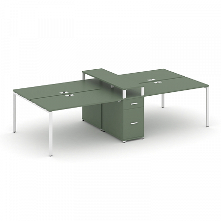 Бенч-система на 4 места с 1 опорной тумбой Concept CN.DRS-440