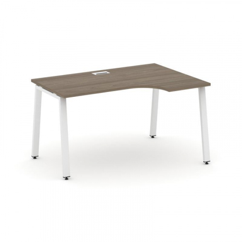 Style Project Стол рабочий эргоном. SN-6A.SPA-021(R) Белый/Металл Антрацит 1380*800/980*750 фото 26