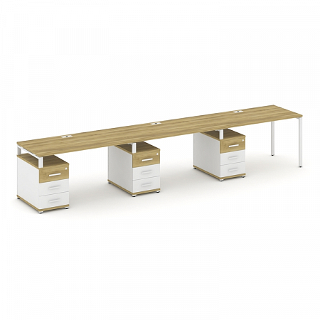 Бенч-система на 3 места с 3 опорными тумбами Concept CN.ORS-343