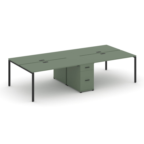 Бенч-система на 4 места с 1 опорной тумбой Concept CN.DRS-421 Бенч-система на 4 места с 1 опорной тумбой Concept CN.DRS-421