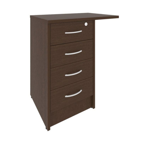 Тумба приставная на 4 ящика с замком Riva А.ТП-4.3F-S фото 3