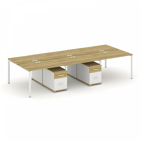 Бенч-система на 6 мест с 2 опорными тумбами Concept CN.DRS-346