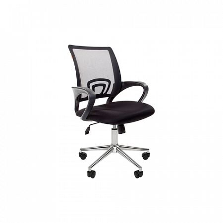 Кресло офисное Chairman 696 Black (Хром) (Сетка/Ткань)