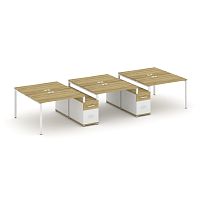 Бенч-система на 6 мест с 2 опорными тумбами Concept CN.DRS-338