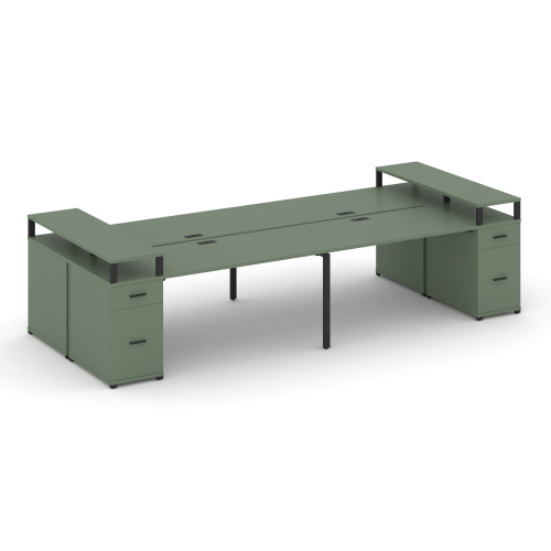 Бенч-система на 4 места с 2 опорными тумбами Concept CN.DRS-448 Бенч-система на 4 места с 2 опорными тумбами Concept CN.DRS-448