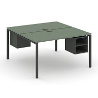 Бенч-система на 2 места с подвесными тумбами Concept CN.DRS-106