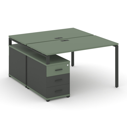 Бенч-система на 2 места с опорной тумбой Concept CN.DRS-304 фото 2