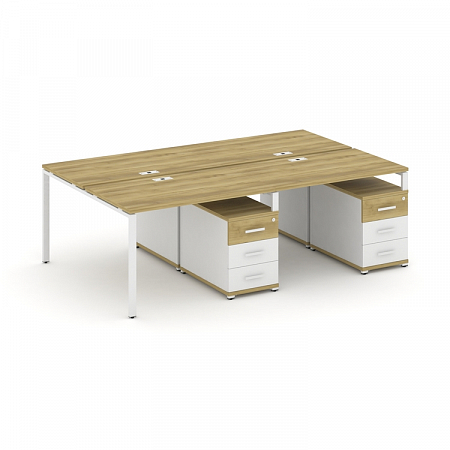 Бенч-система на 4 места с 2 опорными тумбами Concept CN.DRS-318