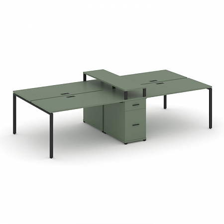 Бенч-система на 4 места с 1 опорной тумбой Concept CN.DRS-438