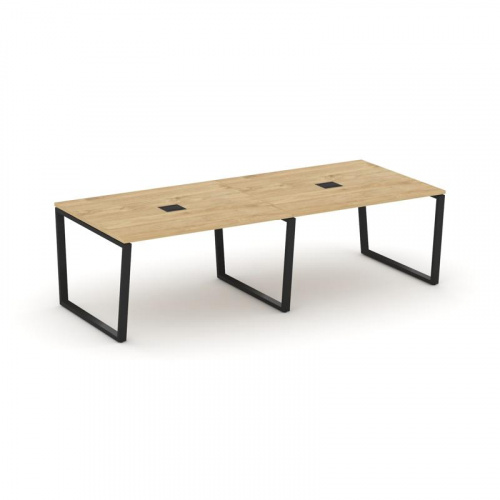 Style Project Стол переговорный SN-6T2.SPRG-042 Акация Лорка/Металл Антрацит/Заглушка Металл Антраци