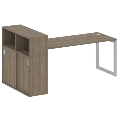 Стол офисный с шкафом-купе на О-обр. м/к Metal System Quattro 50БО.РС-СШК-3.5 фото 2 Стол офисный с шкафом-купе на О-обр. м/к Metal System Quattro 50БО.РС-СШК-3.5 фото 2