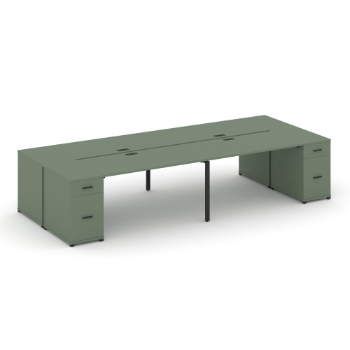 Бенч-система на 4 места с 2 опорными тумбами Concept CN.DRS-431 Бенч-система на 4 места с 2 опорными тумбами Concept CN.DRS-431