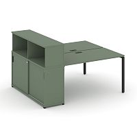 Бенч-система с опорным шкафом-купе с надставкой Concept CN.DRS-239