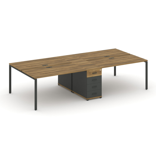 Бенч-система на 4 места с 1 опорной тумбой Concept CN.DRS-419 Бенч-система на 4 места с 1 опорной тумбой Concept CN.DRS-419