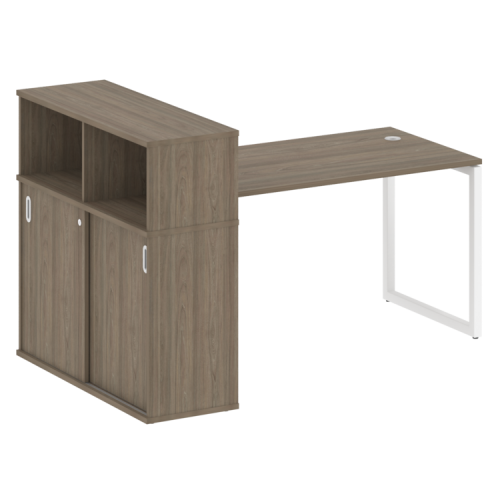 Стол офисный с шкафом-купе на О-обр. м/к Metal System Quattro 40БО.РС-СШК-3.3 фото 2 Стол офисный с шкафом-купе на О-обр. м/к Metal System Quattro 40БО.РС-СШК-3.3 фото 2