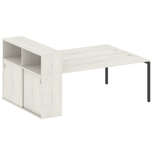 Бенч-система с шкафом-купе на П-обр. м/к Metal System Quattro 40БП.РС-СШК-2.5 фото 8