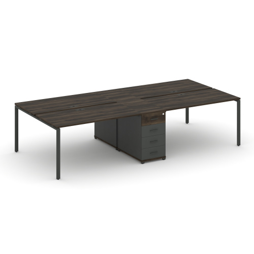 Бенч-система на 4 места с 1 опорной тумбой Concept CN.DRS-419 фото 3 Бенч-система на 4 места с 1 опорной тумбой Concept CN.DRS-419 фото 3